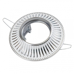 Світильник точковий декоративний "Бароко", срібний, 10 см (FP002)