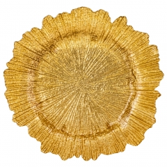 Тарелка "Рассвет", золотая, 34 см (9158-003)