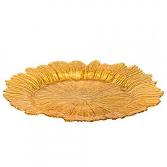 Тарелка "Рассвет", золотая, 34 см (9158-003)