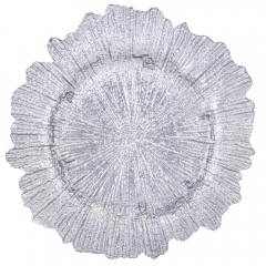 Тарелка "Рассвет", серебряная, 34 см (9158-004)