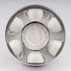 Набір "Венеційські хвилі" на 6 персон, білий, 230 мл (9292-021)