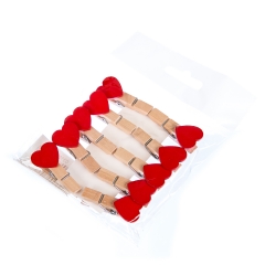 Комплект прищіпок "Серця", 10 шт (031NY)