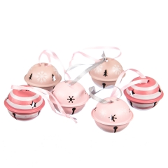 Комплект елочных игрушек "Бубенцы в снежинках", 6 шт (039NY)