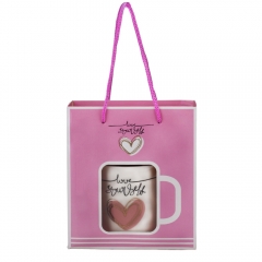 Набор чашка с блюдцем "Любовь в сердце" (на 1 персону) 300 мл * Рандомный выбор дизайна (9199-012)