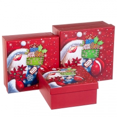 Набір з 3 коробок "Санта" 20*20*9,5 (8211-031)