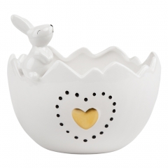 Емкость для хранения "Пасхальный кролик", белая, 16 см (5005-003)