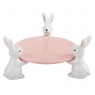 ТІЛЬКИ САМОВИВІЗ Підставка "Білі кролики", рожева, 18 см (5005-014)