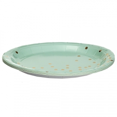 Набір тарілок "Горошинки" 23 см. 10шт. *4 кольори (8513-001)