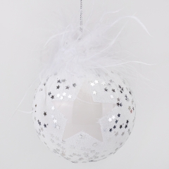Шар "Серебряная звезда", 8 см (6029-005)