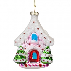 Елочная игрушка "Заснеженная избушка", 9 см (6030-020)
