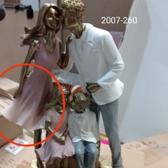 УЦІНКА Статуетка "Сімейна гармонія", 24 см (Місцями стерта фарба,дефект покриття,напливи,потертості,краплинки,дефект лиття) (00BR-2007-260)