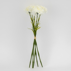 Букет гвоздик, 5 бутонов, кремовый, 55 см (2026-020/white)