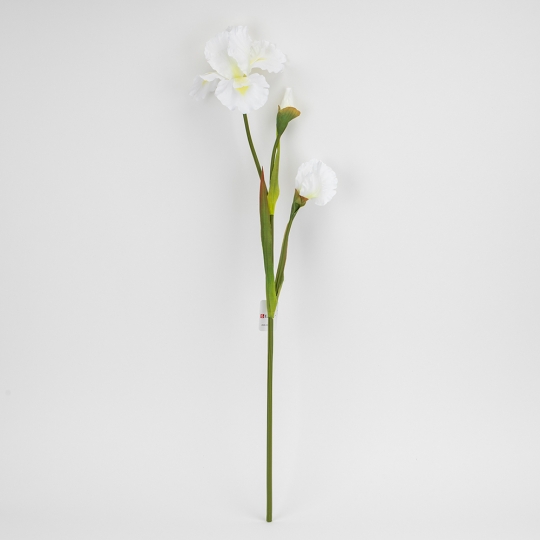 Искусственный ирис, белый, 80 см (2026-030/white)