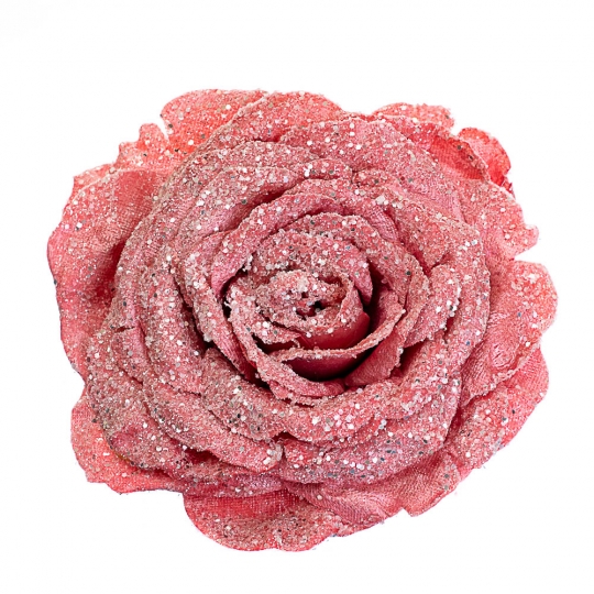 Квітка снігова троянда рожева (6008-013)