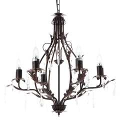 Люстра классическая коричневого цвета под винтаж  (6 ламп) (SM008/6) (SM008/6)