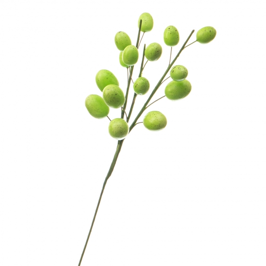 Гілка декоративна «Великодні крашанки салатові» (15шт) (5000-013/GREEN)