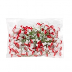 Набор декоративных грибов "Красные шляпки", 100 шт, 2 см (9223-044)