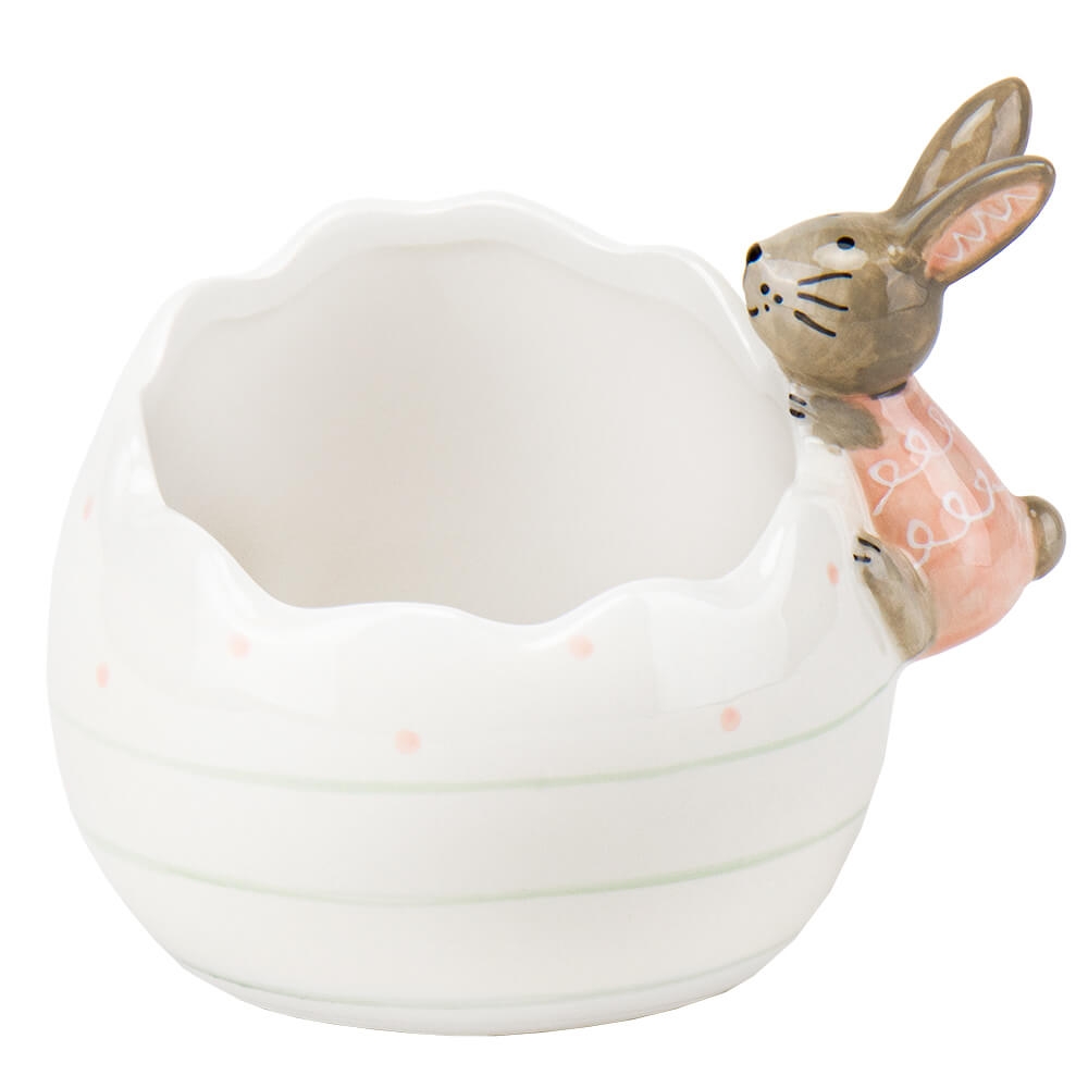Набор из 2 единиц. Емкость для хранения "Пасхальный кролик", 12 см (4000-022), Керамика, Elisey