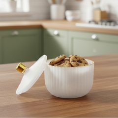 Ємність для зберігання "Коффа", біла, 13 см (9157-014)