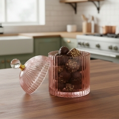 Ємність для зберігання "Топаз", рожева, 16 см (9157-036)