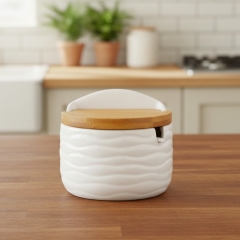 Емкость для хранения с бамбуковой крышкой "Сладкая жизнь", 10 см (9184-024)