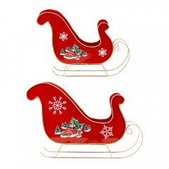 Набор из 2 металлических саней, красный, 27*42 см (6033-029)