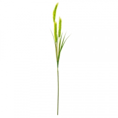 Искусственная ветка пшеницы, 3 колоска, зеленая, 81 см (9225-004)