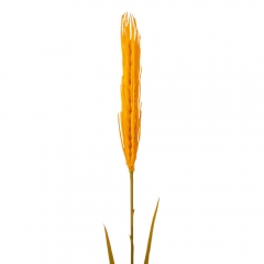 Искусственная ветка пшеницы, 1 колосок, оранжевая, 70 см (9225-008)