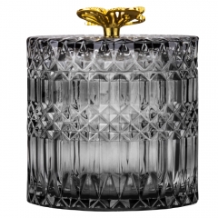 Емкость для хранения "Золотая бабочка", серая, 10,5 см (9157-042)