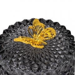 Емкость для хранения "Золотая бабочка", серая, 10,5 см (9157-042)