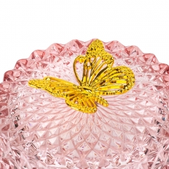 Емкость для хранения "Золотая бабочка", розовая, 10,5 см (9157-043)