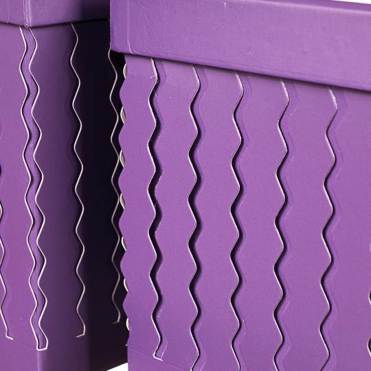Набір коробок "Zigzag" (прямокутник, фіолетовий колір) 3шт. (0096JA-A)