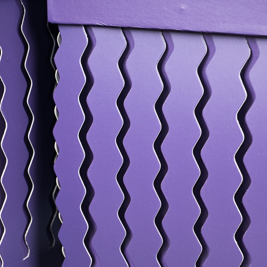 Набір коробок "Zigzag" (квадрат, фіолетовий колір) 3шт. (0098JA-A)