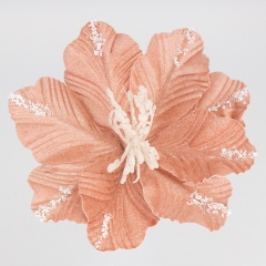 Декоративный цветок "Пуансетия", розовый, 25 см (9258-024)