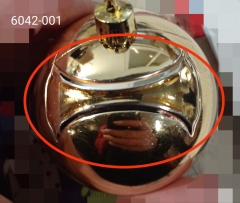 УЦІНКА Набір ялинкових куль "Золота магія" (6 шт), 6 см(Дефект лиття на одному шарі) (00BR-6042-001)