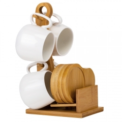 Набор кружок с бамбуковой подставкой "Тандем", 25 см (00BR-9184-004)