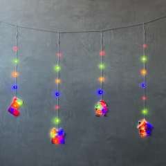 Гирлянда-штора "Счастливого Рождества", 110 LED, разноцветная, от электросети (9133-031)