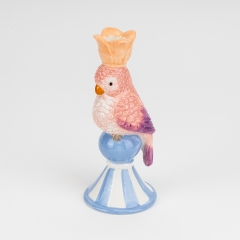 Подсвечник "Розовый попугай", 21 см (5106-011/pink)