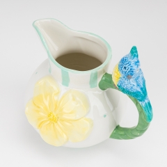 Ваза "Пение голубого попугая", 21 см (5106-012/yellow)