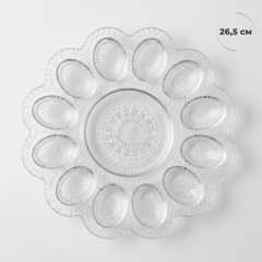 Підставка для 12 яєць "Скляна класика", 26,5 см (2020-008)