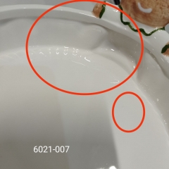 УЦІНКА Блюдо "Різдвяне печиво", 21*8 см (Скол,дефект фарбування,чорні краплинки,дефект заливки глазурі) (00BR-6021-007)