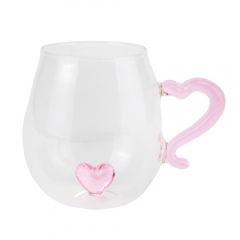 Скляна кружка з фігуркою “Серденько”, 300 мл (9220-002)