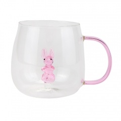Скляна кружка з фігуркою “Кролик”, 300 мл (9220-005)