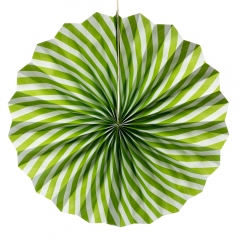 Набор з 6 бумажных вееров ,бело-зеленых (8706-008)