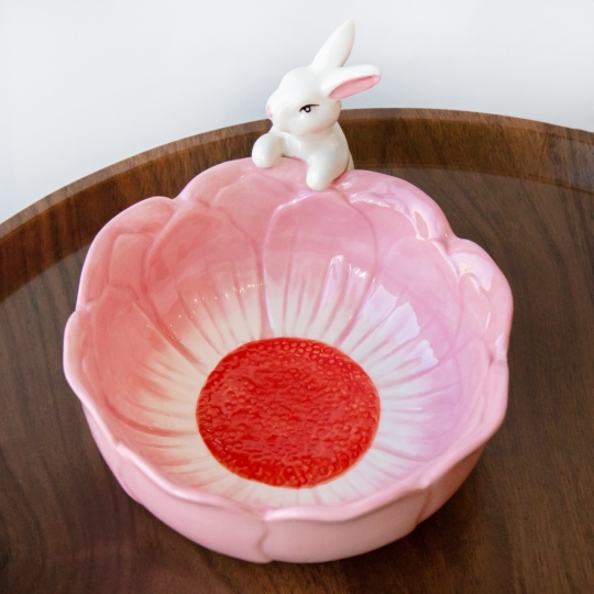 УЦІНКА Піала "Рожева квітка" (Тріщина в  глазурі на зайці чи на тарілці) (00BR-5006-004)