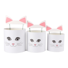 Набор из трех коробок "Милая кошечка", белый (8929-013)