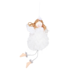 Декоративная подвеска "Ангелочек", белый 17 см (6014-014)