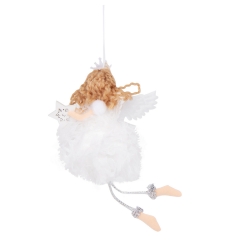 Декоративная подвеска "Ангелочек", белый 17 см (6014-014)