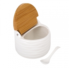 УЦІНКА Ємність для зберігання з бамбуковою кришкою "Солодке життя", 10 см (Дефект лиття) (00BR-9184-024)