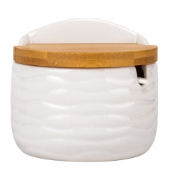 УЦІНКА Ємність для зберігання з бамбуковою кришкою "Солодке життя", 10 см (Дефект лиття) (00BR-9184-024)